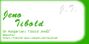 jeno tibold business card